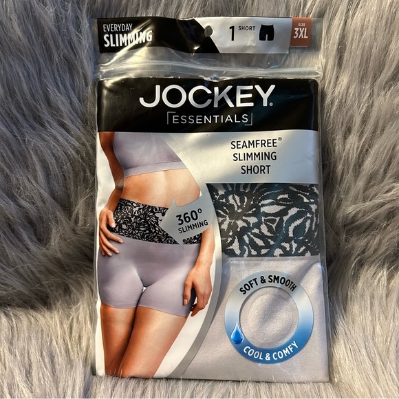 Jockey Everyday Slimming Shapewear Women’s Size 3XL Grey Soft Seamfree Shorts‎ - Picture 1 of 6
